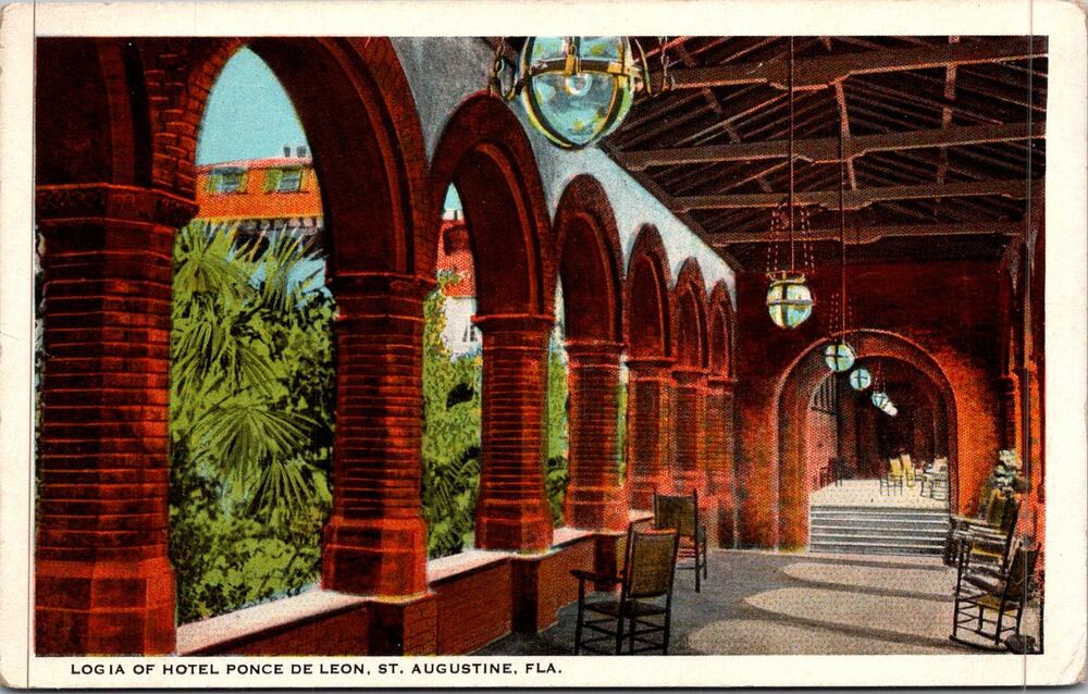 Logia of Hotel Ponce De Leon St. Augustine FL Vintage Postcard SP17-17